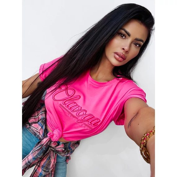 Olavoga Manila rövid ujjú póló pink