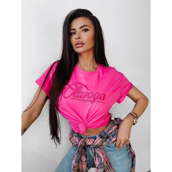 Olavoga Manila rövid ujjú póló pink