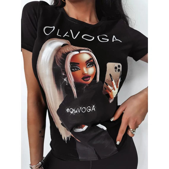 Olavoga Doll póló fekete