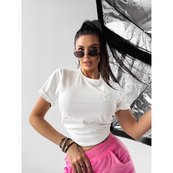 Olavoga Soft Rose rövid ujjú póló fehér