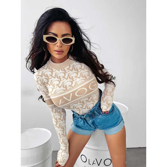 Olavoga Tess body bézs-fehér
