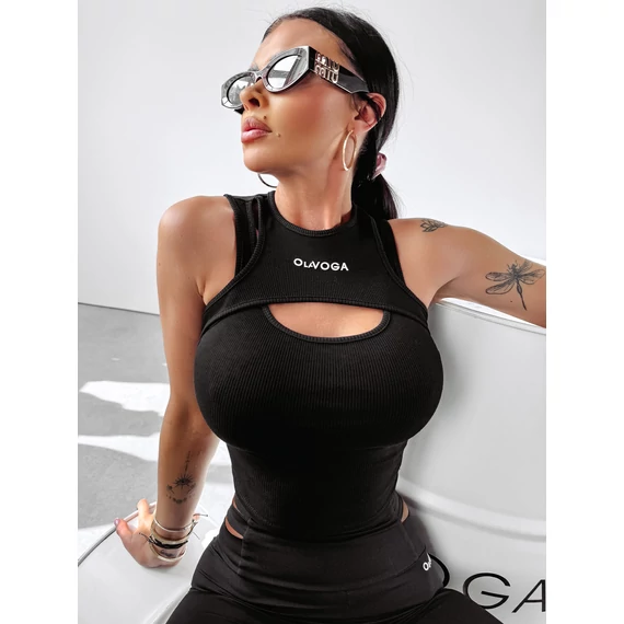 OlaVoga Orchid top fekete