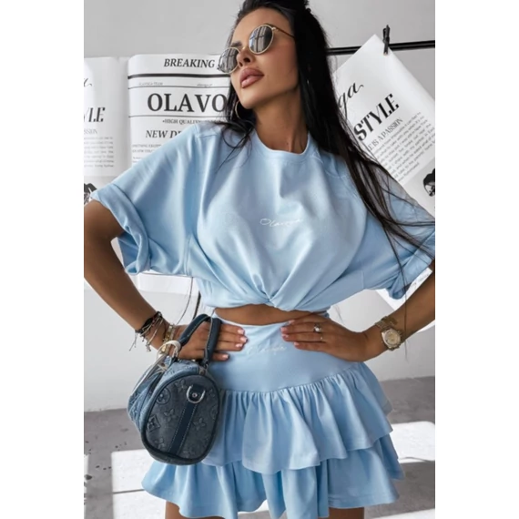 Olavoga Campari rövid ujjú póló kék