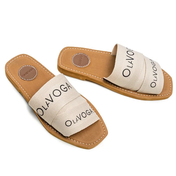 Olavoga Earth papucs bézs