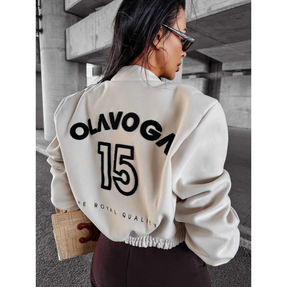 OlaVoga Baseball bomber bézs