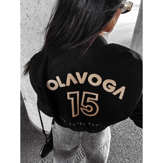 OlaVoga Baseball bomber fekete