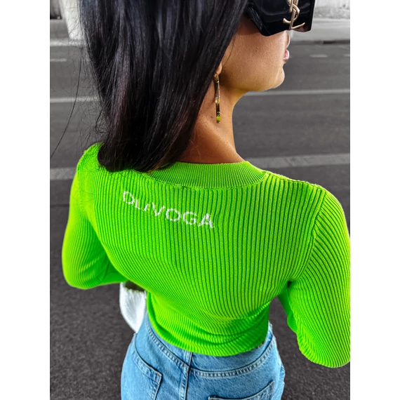 Olavoga Soft pulóver neonzöld