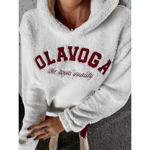 Olavoga Sagada kapucnis pulóver fehér