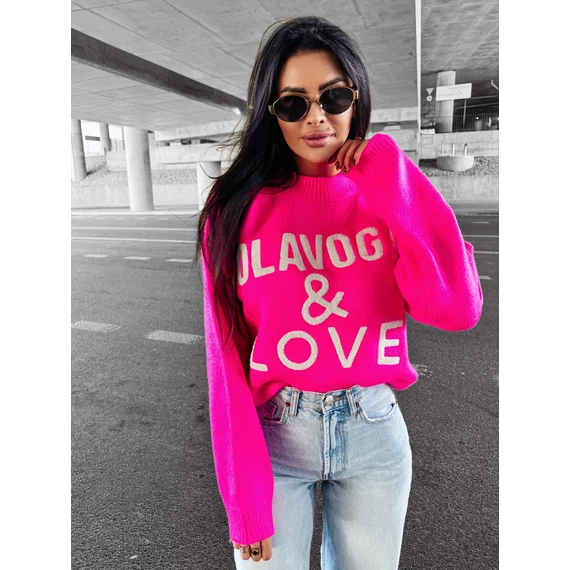 Olavoga Olv Love pulóver pink