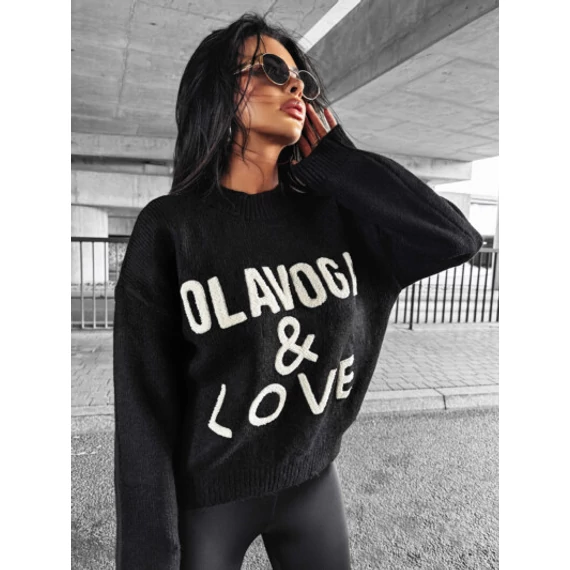 Olavoga Olv Love pulóver fekete