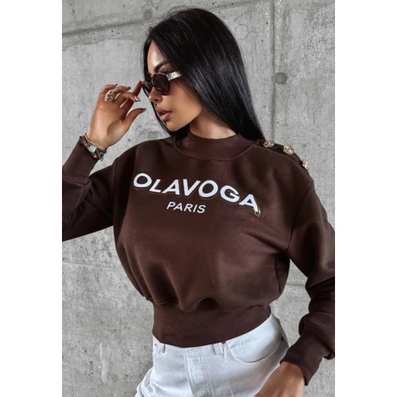 Olavoga Pogali pulóver barna