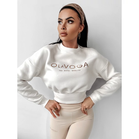 Olavoga Colar pulóver fehér