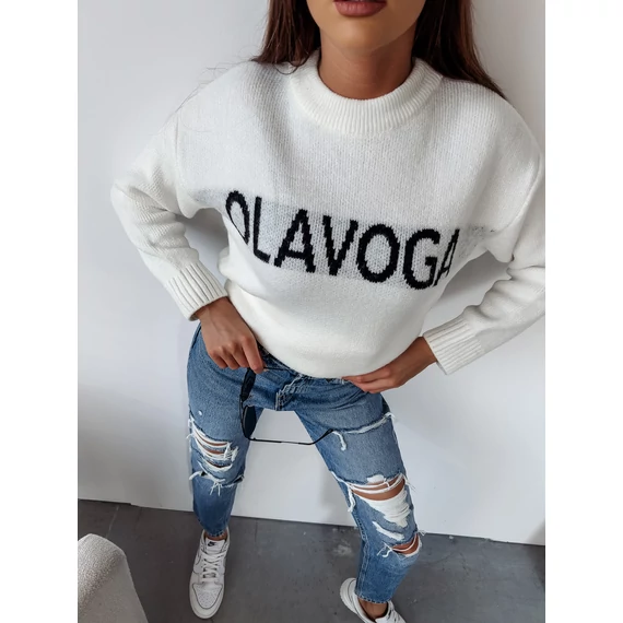 Olavoga Coffee pulóver fehér