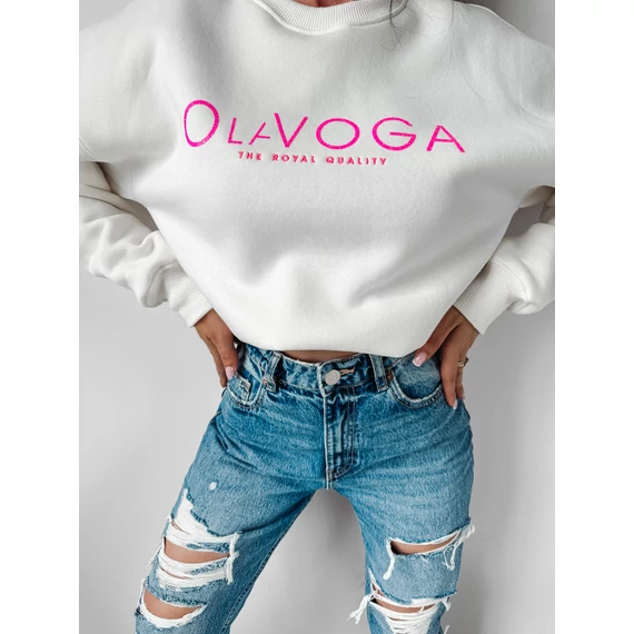 Olavoga Creme pulóver fehér