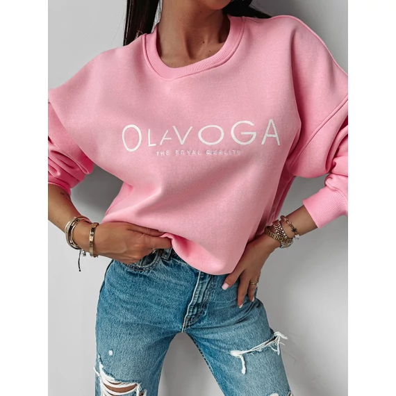 Olavoga Creme pulóver rózsaszín