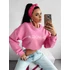 Kép 1/3 - Olavoga Creme pulóver pink